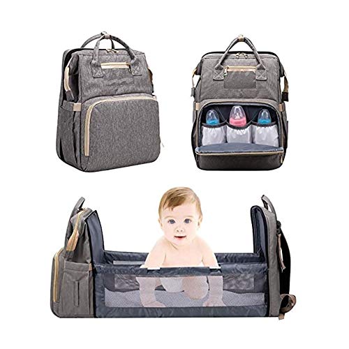 3 In 1 Reisebabybett,Faltbares Babywiege,Multifunktionale Mumientasche Rucksack Tragbare Windel Wickelstation Reisebabybett Säuglingsschläfer