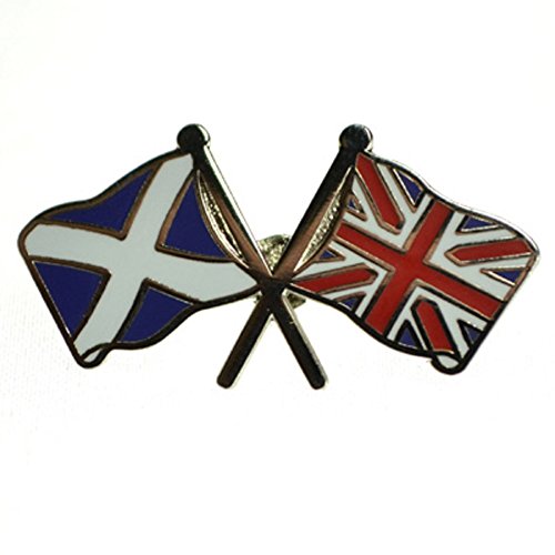 FANCYTHAT & SCIFI PLANET Union Jack-Saltire Friendship Flag Pin Badge - British-Scotland-St Andrews