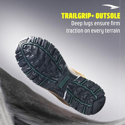 Image of ASIAN Everest-25 Men's Trekking Shoes | High-Neck Hiking Boots | Water-Repellent Suede Synthetic | High Grip Sole | EVA Midsole Cushioning Comfort