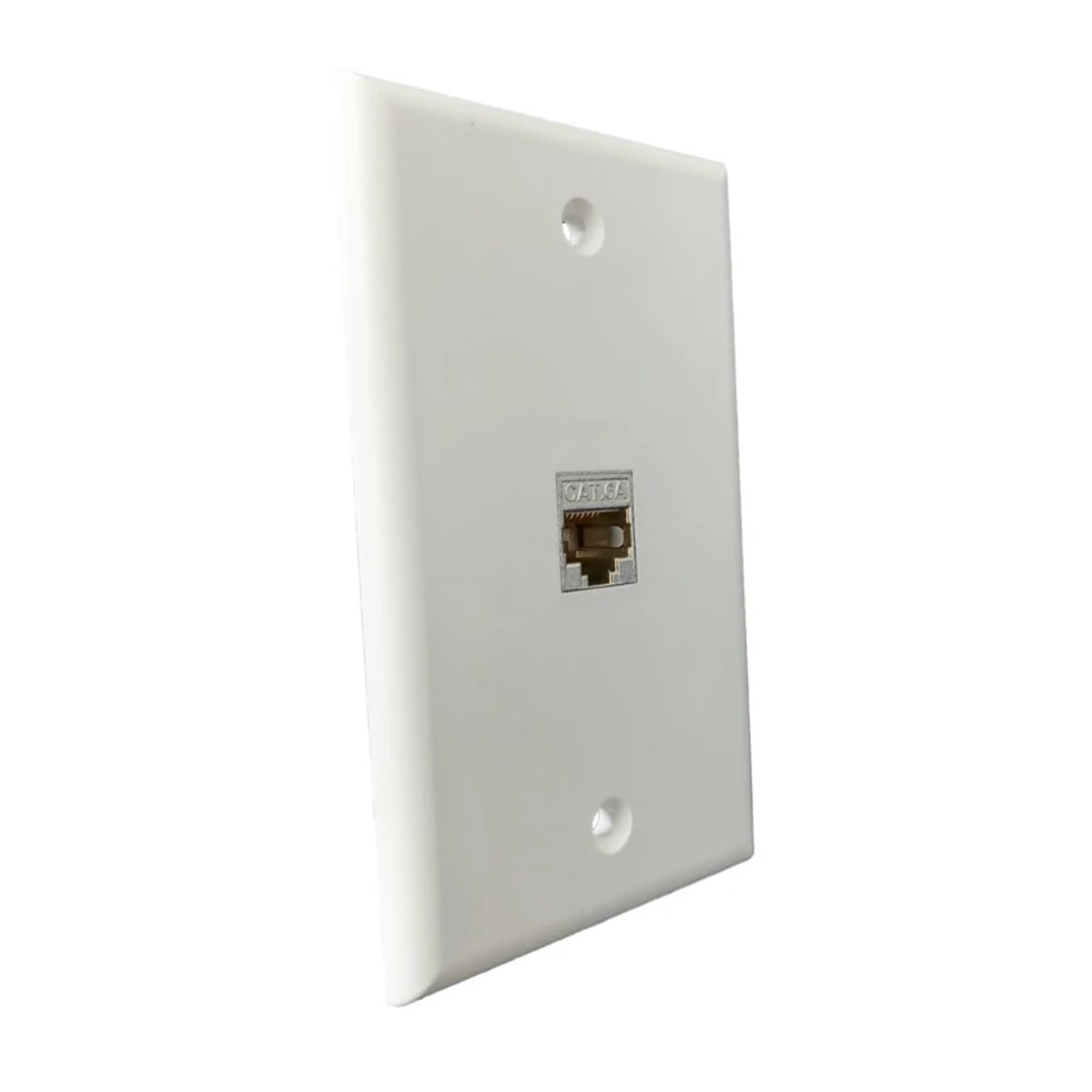 1 jeu de plaques murales RJ45 LAN US CAT6A à port, prise Ethernet CAT.6A blanche