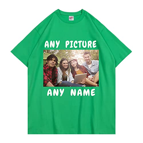 Tee Shirt Personnalisable --Ajouter Texte ou Une Photo Créez Tshirt Homme Femme personnalisé - Green Cover