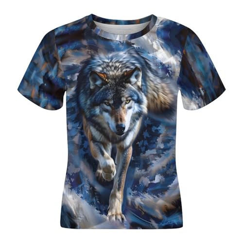 Boys Girls Kids T Shirt Cat Print Tees Animal Graphic Clothes Short Sleeve Tees4