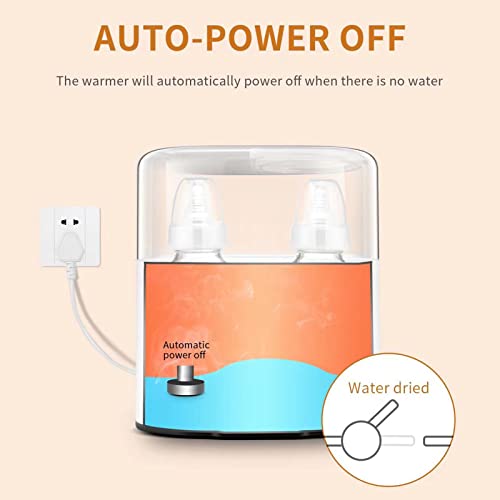 Aquecedor de mamadeiras com visor LED 6 em 1 biberões duplos para leite materno/fórmula/esterilizaçã