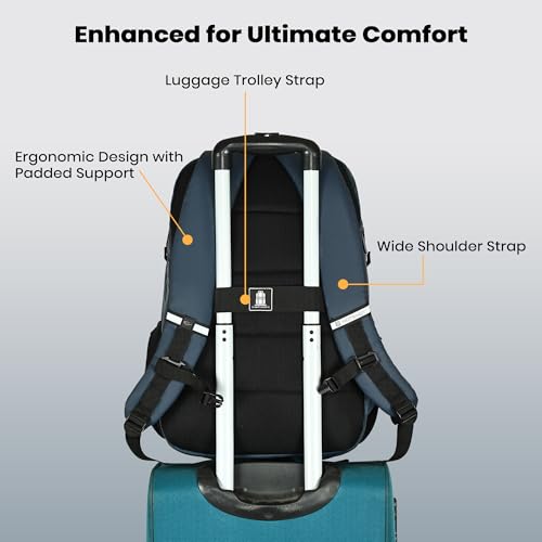 Image of HOT SHOT QUANTUM 1355| 35 L unisex laptop backpack |15.6 inch|Detachable Key Ring,|Trolley sleeve|laptop bag for men|office & college|bag for men & women
