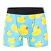 Bibalabili Herren Lustige Boxer Shorts, Witzige Unterwäsche Geschenke, Neuartige Männer Unterhosen ohne Eingriff (DE/NL/SE/PL, Alphanumerisch, M, Regular, Regular, Kleine gelbe Ente)
