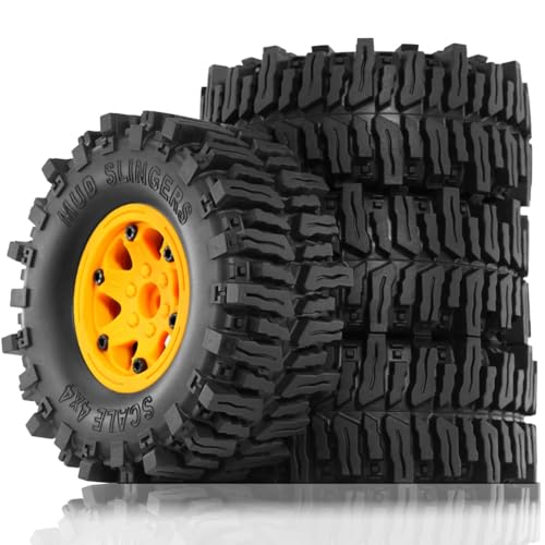 Pneus RC 130mm 2.2 Beadlock pour Axial SCX10 et TRX4 Crawler