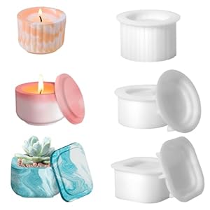 Votoko 3 Stück Silikon Kerzenhalter Gießformen