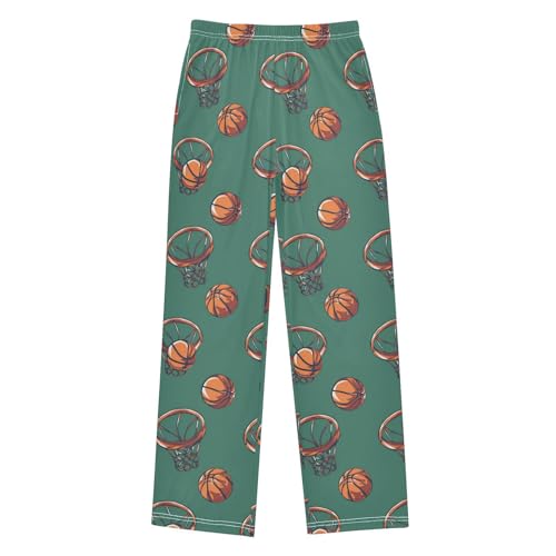 Pajama Bottoms, Basketball Elements Sleeping Pant Lounge Wear Pajamas Long Pants Sleepwear Pjs