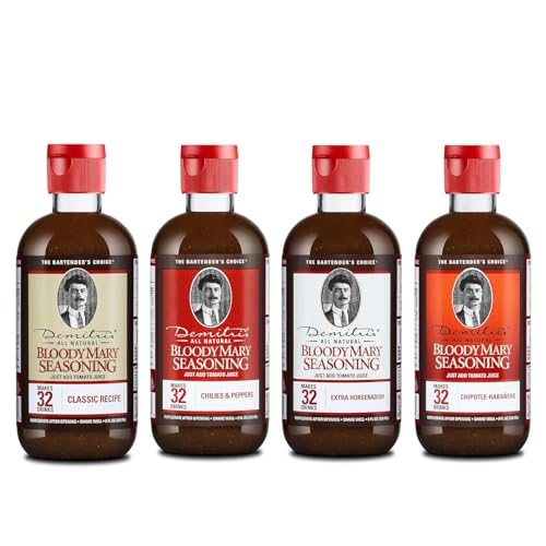 Demitri’s Bloody Mary Seasoning - Classic Receipe, Extra Horseradish, Chillies & Pepper, Chipotle...