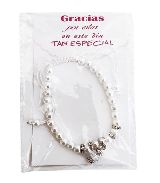 LOTE 25 PULSERA boda comunion bautizo para invitadas .Recuerdos. Regalos Originales. Papelería.Detalles de Bodas, mi primera Comuniones, Bautizos, Cumpleaños.