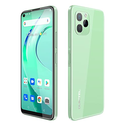 Oukitel Unlocked Cell Phones C21 Pro 6.39" Hd+ Android 11 Unlocked Smartphone 4Gb+64Gb 256Gb Expandable 21Mp Camera 4000Mah Mobile Phone 3.5Mm Earphone Jack, 4G Dual Sim, Face Id, Fingerprint (Green) #TOP18