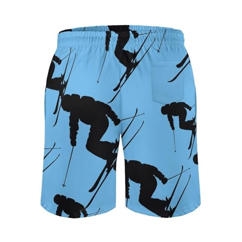Winter Sports Skier Men's Swim Trunks Breathable Bathing Suit Swimming Board Shorts Hawaiian Beach Swimwear2