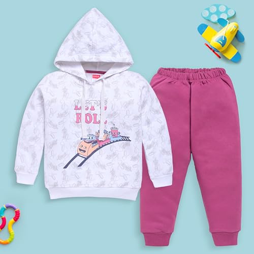 Image of LuvLap Baby Boys Full Sleeve Boys Hooded Sweatshirt & Pyjama Set