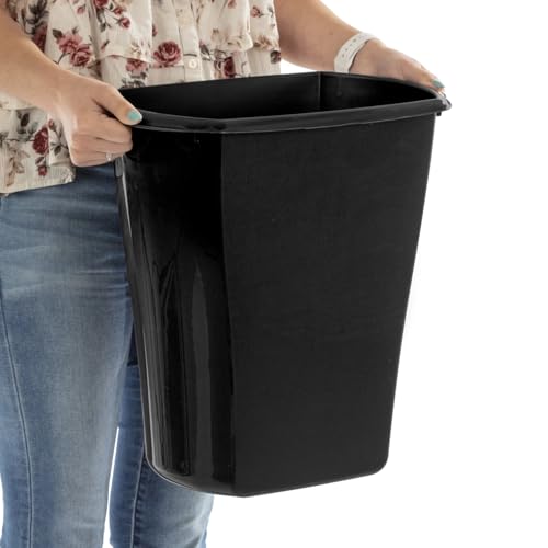 Caneca de basura pequeña para baño, plástico negro 5.5 gal miniatura 6