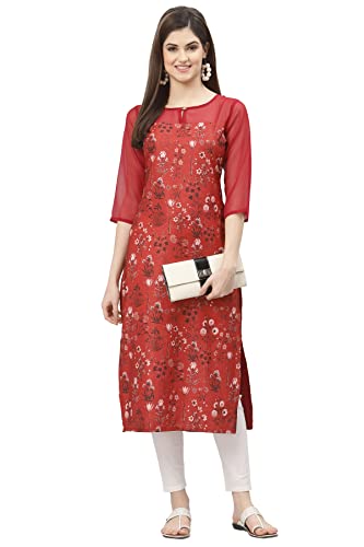Image of ALC Creation Women's Crepe Straight Printed Kurta