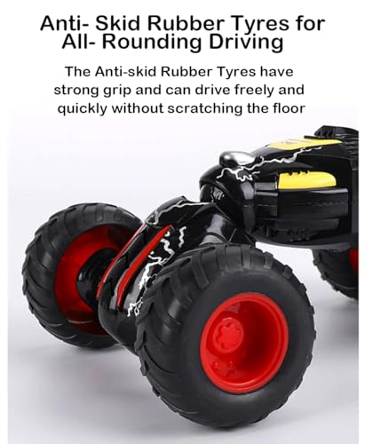 VGRASSP Pull Back Monster Telescopic Non Electric Car Toy with Press-Pull-Leave Feature Run On Any Surface Without Battery Friction Powered Toy - Color As Per Stock (Pack of 2)