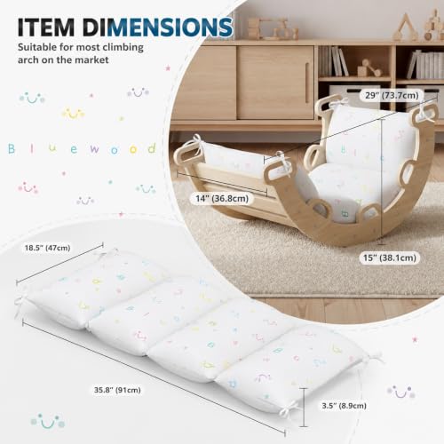 Image of BlueWood Climbing Arch Cushion, Pikler Cushion for Kids, Smile