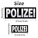 2 Stück Polizei Patches Reflektierende für Weste Aufnäher auf Rückseite Abnehmbare Stickerei Klettverschluss Jacke Rücken Uniform Umhängetaschen Rucksäcke Jeans (1 klein + 1 groß)
