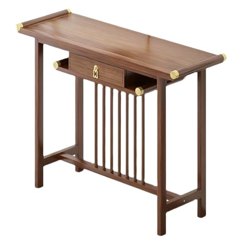 Zfmnoyev Mesa Consola De Madera Maciza con Cajones, Mesa Tipo Altar/Consola Larga, Mesa para La Entrada Principal, Recibidor, Sala De Estar Y Pasillo(100x42x88cm)