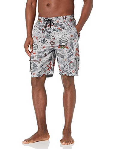 Funny Guy Mugs Mens Lightweight Quick Dry Swim Trunks with Mesh Lining and Zippered Pockets (Pirate, 2X-Large) Funny Guy Mugs Mens Lightweight Quick Dry Swim Trunks with Mesh Lining and Zippered Pockets (Pirate, 2X-Large)