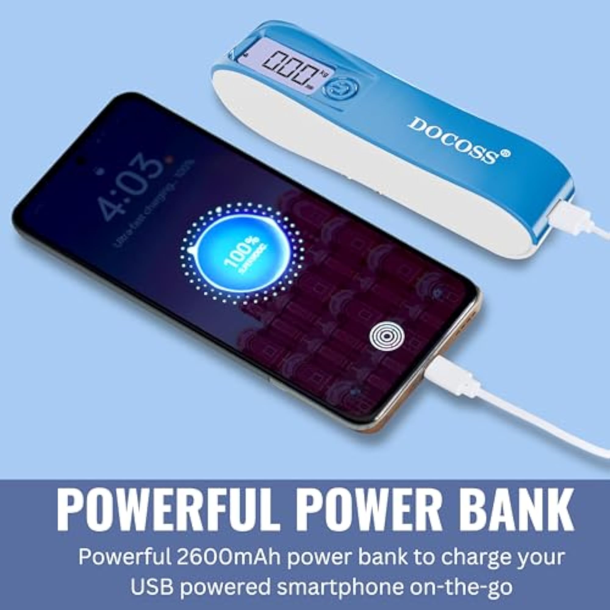 Portable Luggage Weighing Scale with Power Bank - 50kg Capacity