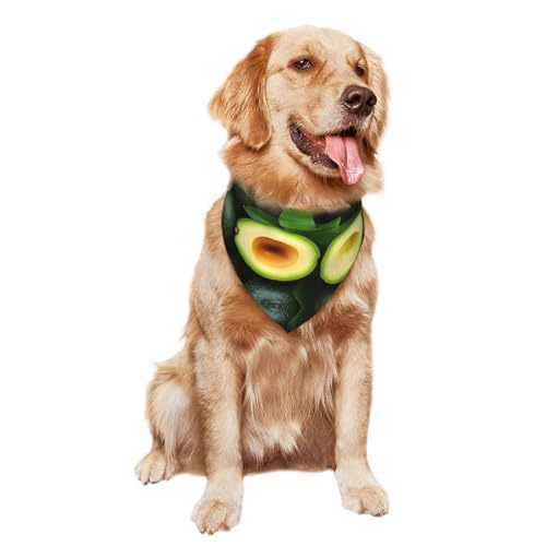 Hundehalstuch, Dreieckstuch, Haustierlätzchen für den täglichen Gebrauch und als Geburtstagsgeschenk für Katzen und Hunde – Frische Avocados