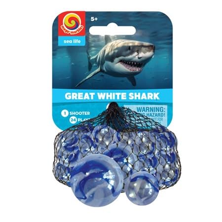 Great White Shark Marble Net 25 Piece Set - 24