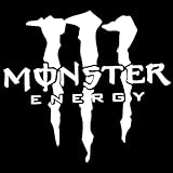 ノーブランド品 汎用 クリアフィルム カッティングステッカー プロ仕様 印刷したかのような仕上がり モンスターエナジー Monster Energy モンエナ レーシング 車 レース チーム ロゴ エンブレム ステッカー シール/防水 耐光 デカール ホワイト 用