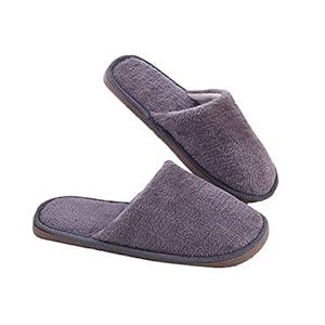 Vommpe pantoffels katoen voor binnenshuis, antislip, warmte, soft-zool, platte pantoffels, huisschoenen, slippers