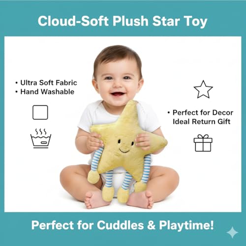 Image of 40cm Super Cute Long Soft Lovable Huggable Giant Life Size Teddy Bear Plush & Stuffed Toys | Decorative Plush Toy (Yellow Star)