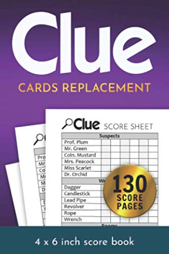Clue Cards Replacement: Score Sheets Refills for Clue Board Game, Detective Answer Pads, Scorebook with 130 Pages, Extra Small size 4x6 inches image 2