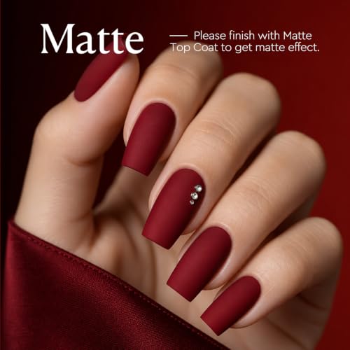 Image of AZUREBEAUTY 18ML Burgundy Red Gel Nail Polish