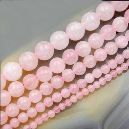 Image of 90pcs Adabele Natural Rose Quartz Pink Crystal Gemstone 4mm (0.16 Inch) Round Beads