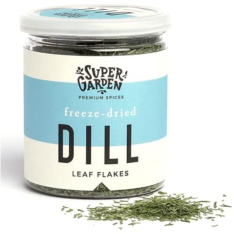 Dill for Cooking - 100% Pure & Natural Freeze Dried Dill Spices for Cooking - No Artificial Additives or Preservatives - Dried Herbs, Spices & Seasonings by Super Garden (20g Tin) Cover