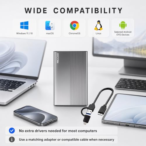 Image of 500GB External Hard Drive HDD, USB 3.0 Portable Expansion Storage