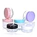 CINY 24 StkDöschen, Reise-Probentöpfe, Kosmetikbehälter, Probepackung, durchsichtige Plastiktopfgläser, die für Kosmetik Lippenbalsam Crème Salben Pulver (10/15 / 20g, 8 Farben)