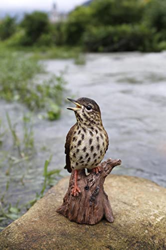 Estatua Decorativa Pájaro Cantor Activada por Movimiento