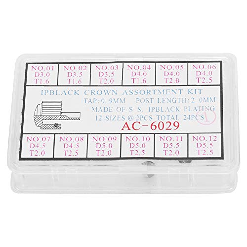 NITRIP Botón de cronógrafo práctico Negro, Corona de Reloj Profesional Duradera, para Fabricantes de Relojes, Trabajadores de reparación de Relojes, fabricación de Relojes