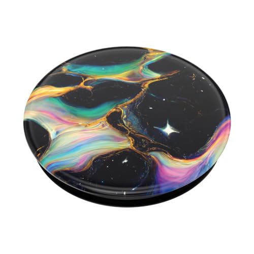 Support PopSockets extensible Electric Oil Slick avec béquille de table intégrée