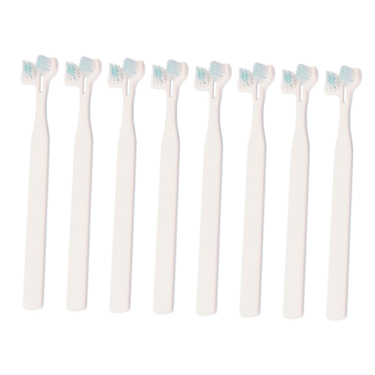 BCOATH 8Pcs Pet Toothbrush Double Head Dog Toothbrushes with Soft Bristles Portable Oral Care for Dogs Comfortable Design for Teeth Cleaning for Household Use