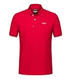 Alfa Romeo Racing F1 Small Logo Pique Polo Shirt Red, X-Large
