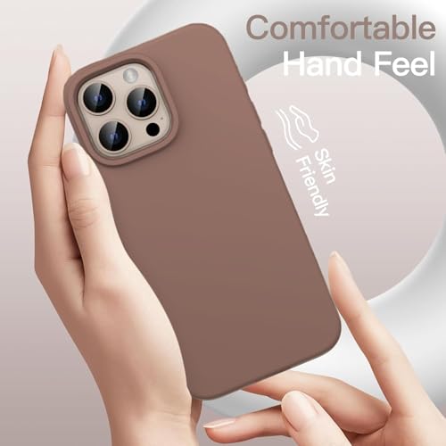 DIZORO Compatible for iPhone 16 Pro Max Case, Slim Liquid Silicone 3 Layers Full Covered Soft Gel Rubber Phone Case Protective Cover 6.9 Inch (Brown) 4 414rMnPraCL