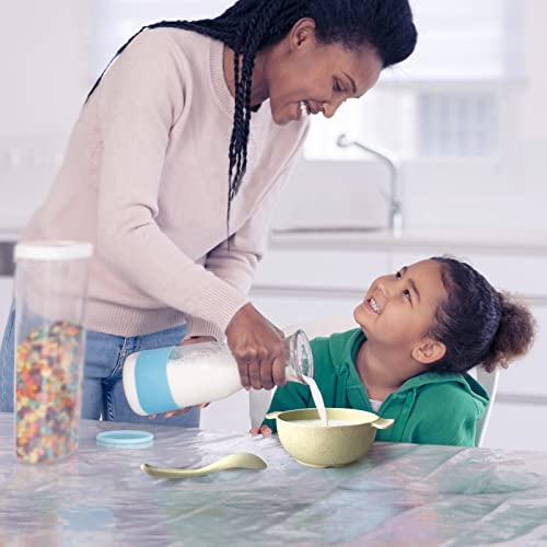 Shopwithgreen Unbreakable Kids Bowls -Microwave Dishwasher Safe- Wheat Straw Snack Bowl Sets For Kids And Toddler-4 Bowls And 4 Spoons, Lightweight And Durable ( Small ) #TOP5