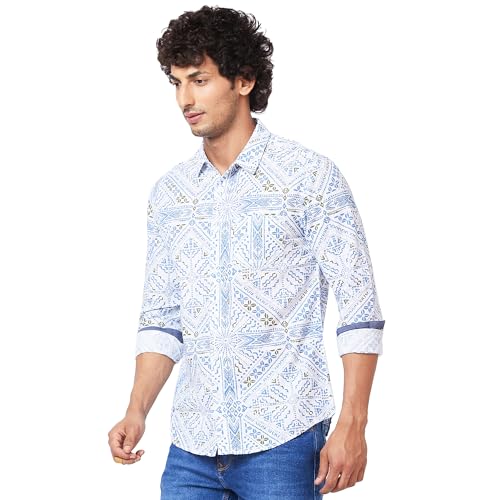 Image of Spykar Men's Cotton Slim Fit Shirt