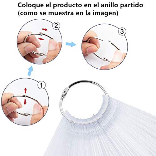 Voarge 100 Stück Nagel display, falsche Nägel zum Malen Praktische Nägel Nail Art Tipps Aussteller Nagellack Muster… – Bild 3