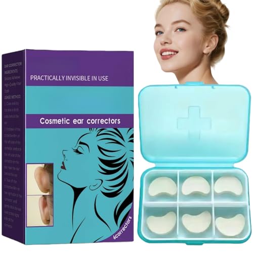 6PCS Cosmetic Ear Corrector Ear Tape & Stickers for Protruding Ears Waterproof Ear Correctors Sticks Invisible Ear Tape Ear Lobe Support Patches for Adults Invisible Correctors to Stick Ears Back