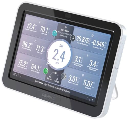 Davis Instruments Weatherlink Touch Console 6313EU - Estación meteorológica inalámbrica (número de sensores, máx. 80 cm)