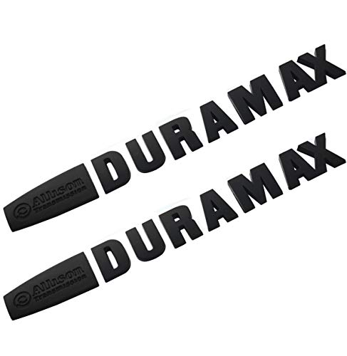 Aimoll 2 Insignias Allison Duramax de Repuesto para Silverado 2500 3500hd (Negro 1)
