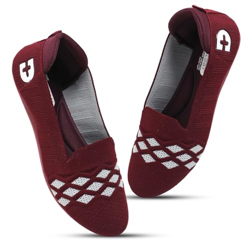 Image of Doctor Health Super Stylish Comfortable Classy Knitted Design Ballerina | Premium Look Flat Jutis | Non Slip Lightweight Shoes Bellies for Women | Dailywear Flat Bellies | Trendy Women Jutis Bellies