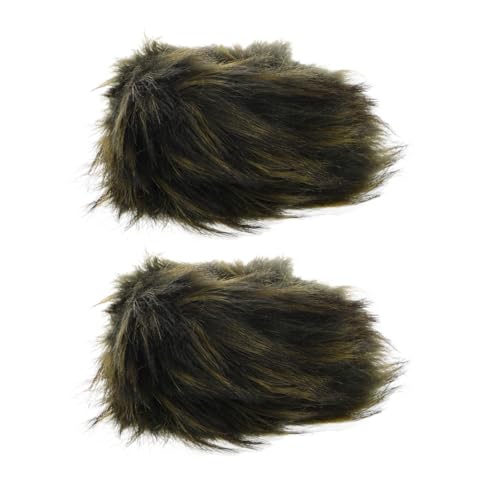 NOLITOY Warm Stylish Faux Fur Bracelet Soft Rabbit Fur Arm Cuffs for Women Versatile Arm Warmers for Winter Parties Dates